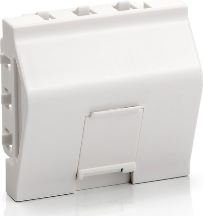 Insert i pjerrët Equip French Modular Faceplate, për 1 Keystone Jack, i bardhë