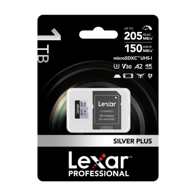 Kartë memorjeje Lexar High-Performance Silver Plus microSDXC 1TB  adapter