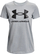 Bluzë sportive Under Armour Live Sportstyle Graphic, me mëngë të shkurtra, për goca, XS, gri e hapur
