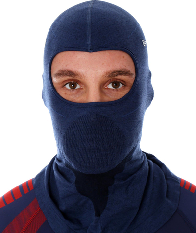Balakllavë unisex Brubeck KM10370, leshi merino, për helmetë, blu e errët L/XL