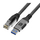Мрежен кабел Techly USB-A во RJ45, Gigabit Ethernet, 1 m, црно-сребрена боја