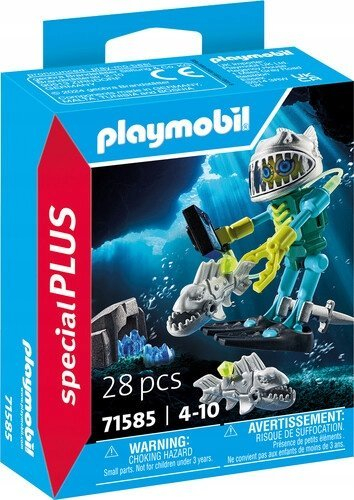 Set lodër Playmobil 71585 Special Plus Scuba Robot, figurë zhytësi, mbi 4 vjeç, shumëngjyrësh