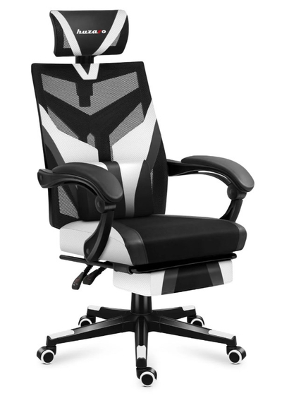 Karrige gaming Huzaro Combat 5.0, ergonomike, 140kg, e bardhë