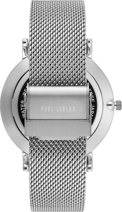 Ora dore Paul Lorens PL11989B7-3C1, mekanizëm quartz, rezistente ndaj ujit 30m, argjendtë