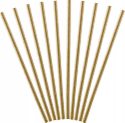 Kashte letre për milkshake Papstar Balloons, 8mm, set 10 copë, ngjyrë kraft