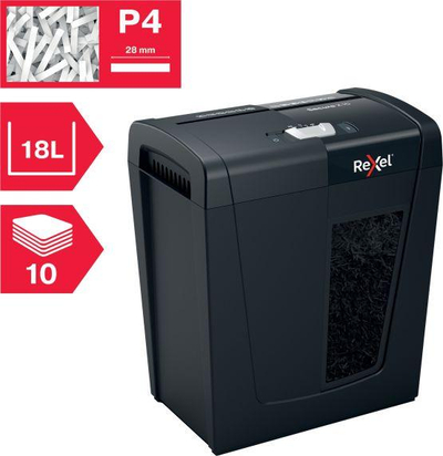 Grirëse letrash Rexel Secure X10, P-4, e zezë