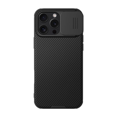 Mbulesë telefoni Nillkin CamShield Pro Magnetic për iPhone 16 Plus, me kapak kamere, e zezë