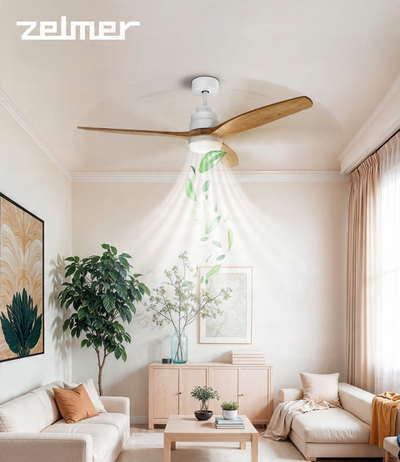 Ventilator tavanit Zelmer ZCF7602, 132cm, 40W, LED 18W, dru ahu