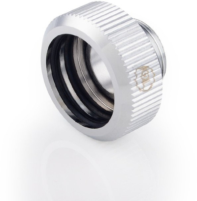 Përshtatës ftohje uji Bitspower Touchaqua, G1/4" mashkull në 16mm, set 2 copë, argjend
