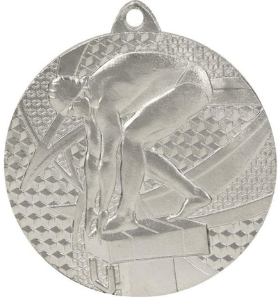 Medalje sportive Victoria Sport Swimming, çelik, për not, argjend