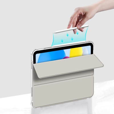 Kuti mbrojtëse Tech-Protect SC Pen Hybrid për iPad 10.9" 2022, me mbajtës për stilolaps, transparente, ngjyrë argjendi