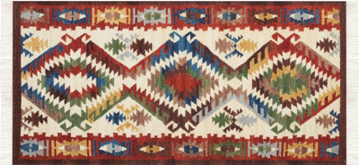 Tapet leshi AREVIK Wool Kilim, 80 x 150 cm, shumëngjyrësh