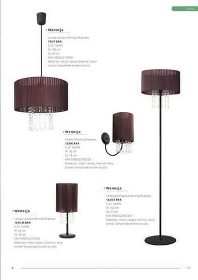 Llambë tavoline Lampex Venecia, E27 1×60W, e bardhë