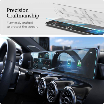 Xham mbrojtës Spigen GLAS.tR ez Fit, për Mercedes A Class 2020 2021, transparnet