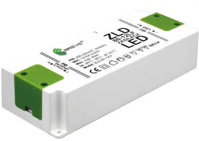 Напојување за LED BREVE ZLD 80-12LF, 12V DC, 80W 6.6A, бело