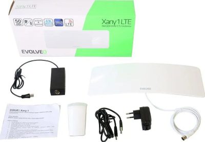 Внатрешна антена Еволвео Ксани 1 LTE, DVB T T2, со LTE филтер, црна