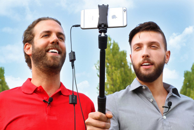 Mikrofon lavalier IK Multimedia iRig Mic Lav, set 2 copë, për telefona, i zi