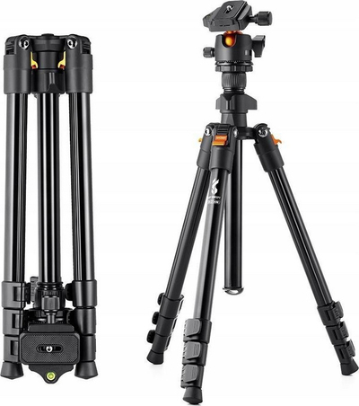 Tripod K&F, kokë magnezi 3D, 8 kg 