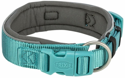 Qafore me zinxhir për qen Trixie Premium e gjanë fare, 53‑62x5 cm, aqua edhe gri grafit