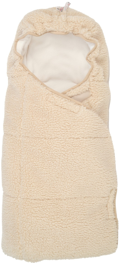 Mbështjellëse bebe Lodger Teddy, 3 në 1, me kapuç, ngjyrë krem