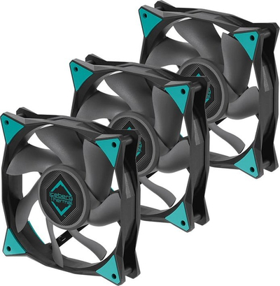 Ventilatorë për kasë Iceberg Thermal IceGALE Xtra, 120mm, set me 3 copë, ngjyrë e zezë