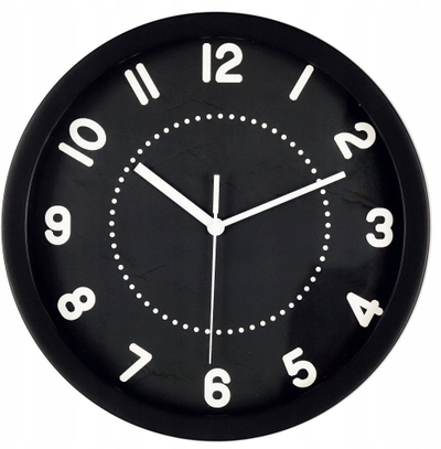 Ѕиден часовник Brunbeste Modern, 30cm, тивок механизам, црн