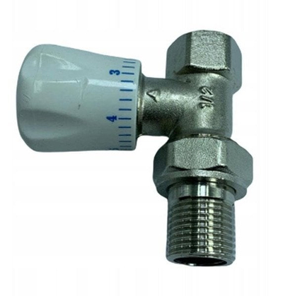 Set valvulash termostatike RAVAK 120320 BI LEWY G, 1/2x3/4, për radiator majtas, e bardhë