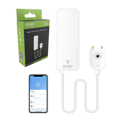 Sensor uji i mençur Gosund ST19 Tuya, ZigBee, njoftime në telefon, i bardhë