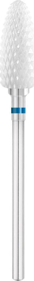 Frezë ceramike për thonj EXO EXO Pro, ovale 6.0mm, granulim mesatar, e bardhë