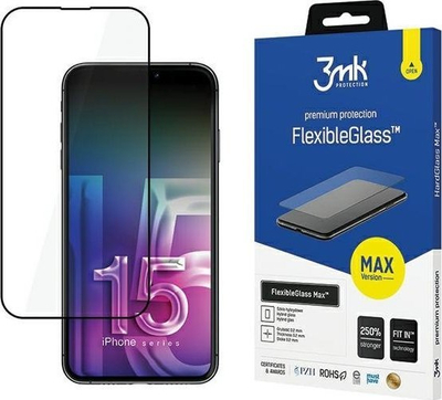 Mbrojtës ekrani 3MK Flexible Max për iPhone 15 Pro, i butë, i tejdukshëm