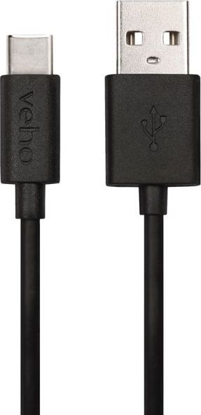 Kabllo karikimi Veho USB A në USB C, 20 cm, e zezë