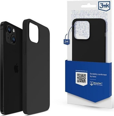 Kapak silikoni 3MK Silicone Case për iPhone 14 Plus 6.7", i zi