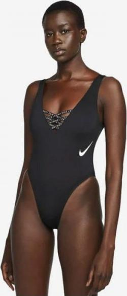 Едноделен костим за капење Nike Swim Bck One, за жени, црн