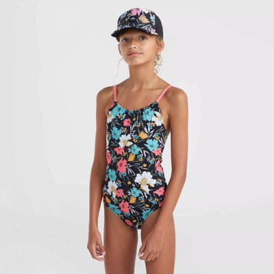 Rroba banje njëpjesëshe për fëmijë ONeill Mix And Match Cali Jr, poliester i ricikluar, print me lule