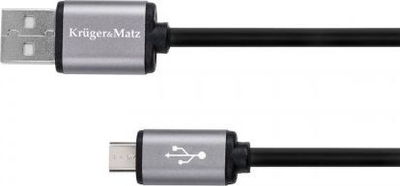 Kabllo e vogël USB Kruger & Matz USB-A, 0.2 m, e zezë