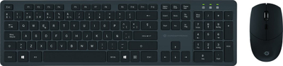 Set tastiere dhe mausi Conceptronic ORAZIO01ES, pa tela, i zi