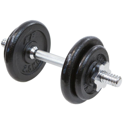 Hantel gize EB Fit, 10 kg, set i rregullueshëm, i zi