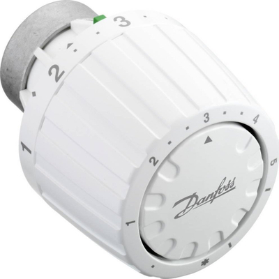 Kokë termostati radiator Danfoss RAVL 013G2950, sensor me gaz, manuale, e bardhë