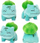 Peluche Pokemon Bulbasaur, 20 cm, lodër e butë, shumëngjyrëshe