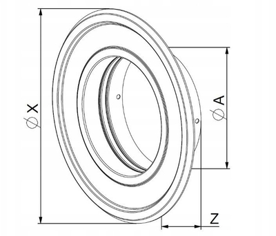 Rozetë metal kromi për tub Spiro Awenta, 100mm