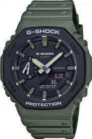Orë dore Casio G Shock GA 2100SU 3AER, kronograf, rezistente ndaj ujit 200m, jeshile