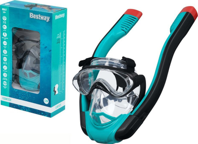 Maskë snorkeling Bestway Sea Clear, për të rritur S/M, silikoni, blu