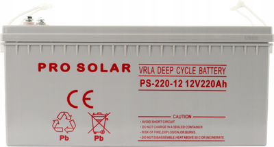 Bateri solare Volt Polska Deep Cycle Vpro, 12V, 220Ah
