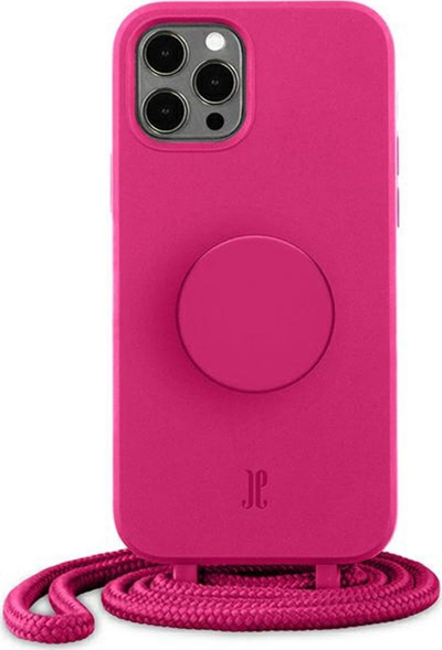 Mbrojtëse telefoni Just Elegance PopGrip për iPhone 12 12 Pro, TPU, me orkide, rozë