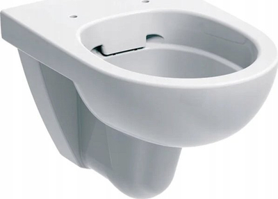 WC pezull Geberit Selnova, dalje e pasme, pa buzë shpëlarëse, e bardhë
