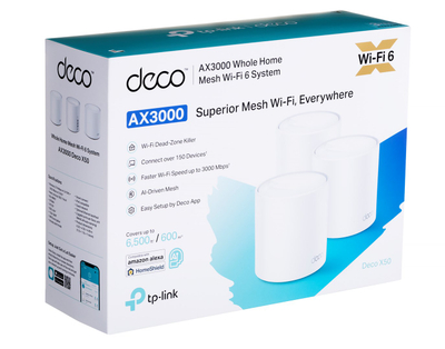 Sistem mesh TP-Link Deco X50 AX3000, Wi-Fi 6, 3000 Mbps, i bardhë
