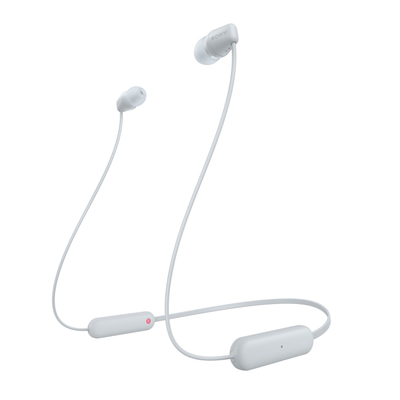 Kufje Sony WI-C100 Wireless Bluetooth, In-Ear, të bardha
