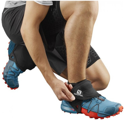 Заштита за обувки Salomon Trail Gaiters Low, за мажи, за траил трчање, црна