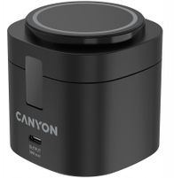 Qendër karikimi pa tel Canyon CNS-WCS405B, 4 në 1, 30W, me karikues 65W, e zezë