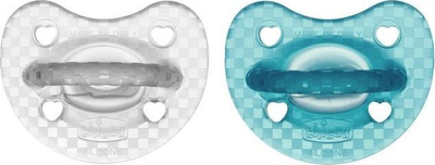 Cicë ortodontike Chicco Physio Forma Luxe, 16-36 muaj, set 2 copë, gri dhe mint